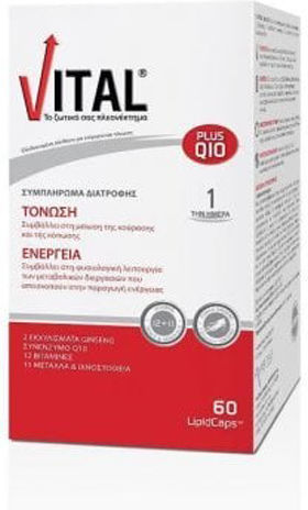 Vital Plus Q10 Multivitamin für Energie & Stärkung des Immunsystems 10mg 60 Softgels