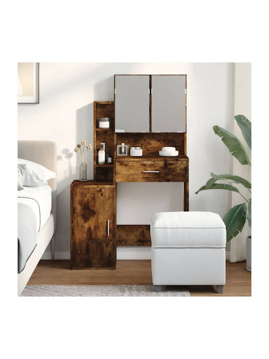 Schminktisch Hölzern Smoky Oak mit Spiegel 80x3...