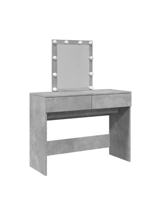 Wooden Makeup Dressing Table Grey with Mirror 1...