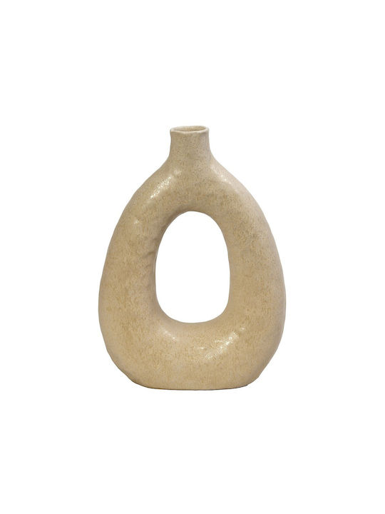 Espiel Decorative Vase Beige 20x8x27cm