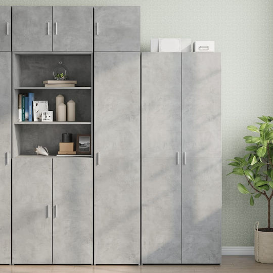 Wall Mounted Living Room Cabinet Made of Particle Board Grey 40x42.5x40cm