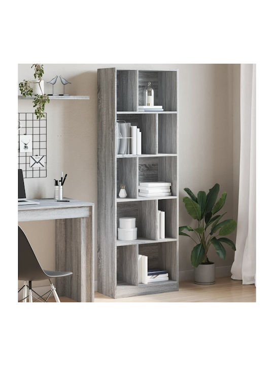 Bookcase Grey 57x28.5x174cm