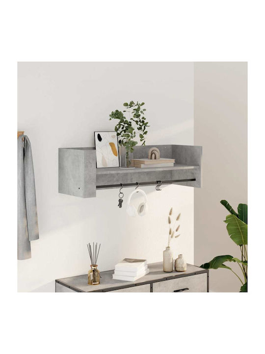 Grey Wall Shelf 100x35x30.5cm
