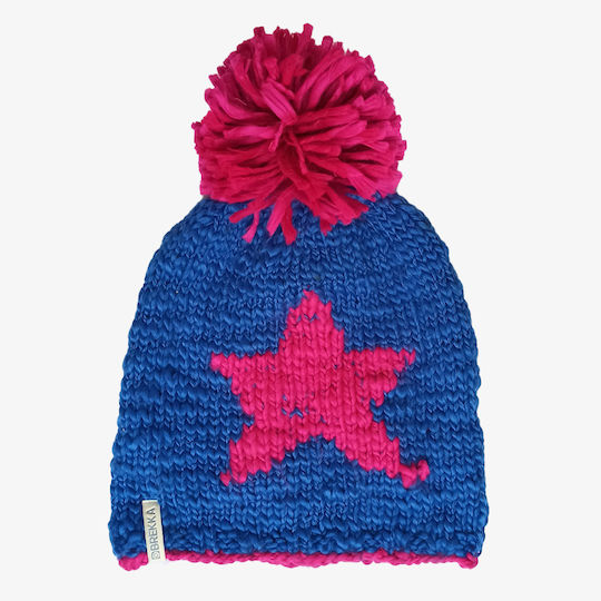 Comix Pom Pom Beanie Unisex Beanie Gestrickt in Marineblau Farbe