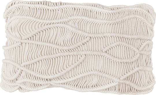 InTheBox Μαξιλάρι Καναπέ Krisha από 100% Βαμβάκι Ivory 30x50εκ.