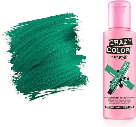 Crazy Color Προσωρινή Βαφή Μαλλιών Emerald Green 53 100ml