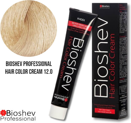 Bioshev Professional Color Cream Βαφή Μαλλιών 12.0 Υπερξανθιστικό Φυσικό 100ml