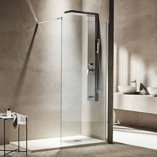 Tema Σταθερό Πλαϊνό Ντουζιέρας 70x180cm Chrome Tema Σταθερό Πλαϊνό Ντουζιέρας 70x180cm Chrome