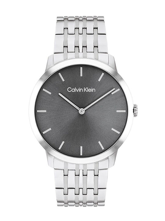 Calvin Klein Intrigue Men's Watch 40mm Battery with Silver Metal Bracelet