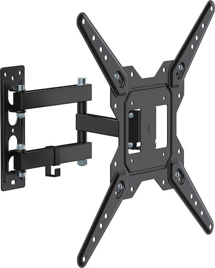 DM Pro DM-2355FD Βάση Τηλεόρασης Τοίχου με Βραχίονα έως 55" και 30kg Μαύρο