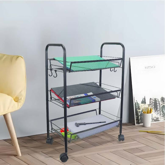 Uncle George Metal Food Rack 3 Tiers Black