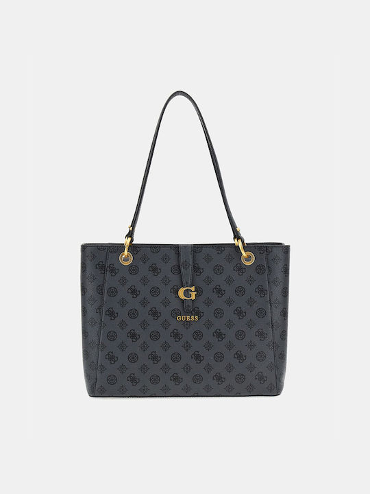 Guess Noel Дерматинена Дамска Чанта Tote За Ръка Сив