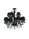 Gekas Gekas Chandelier 15xE14 with Black Lampshades