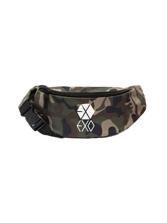 Exo Band Korea Unisex Τσαντάκι Μέσης Μπανάνα Χρώματος Παραλλαγή Jungle 2 Τσέπες