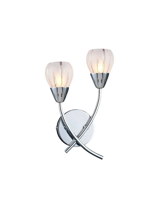 Gekas Leuchte Wand mit Fassung G9 Silber