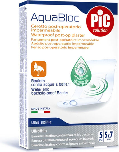 PiC Solution Aquabloc Post-Op Αυτοκόλλητα Επιθέματα 7x5cm 5τμχ