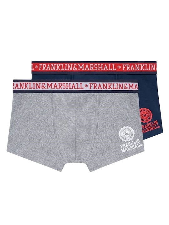 Franklin & Marshall Ανδρικά Μποξεράκια ΜΠΛΕ 2Pack