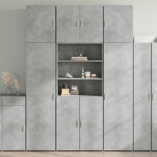 Dulap Pentru Sufragerie Din Placă Din Lemn Agregat Gri 80x42.5x249cm
