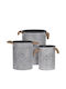 Übertopf Metall Silber 25x25x31.7εκ.