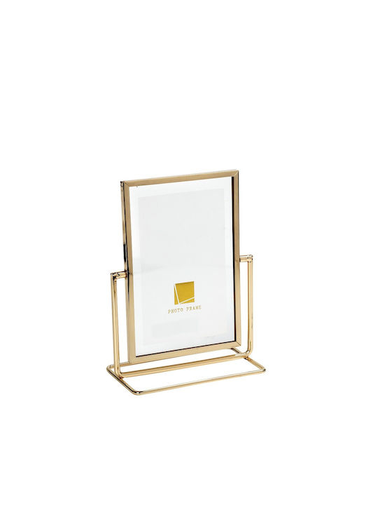 Metal Gold Rotating Picture Frame 2 Sides 10x15...