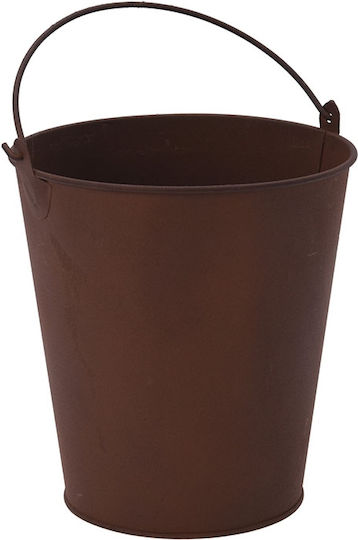 Planter Metal Brown 13x13x14cm.