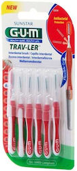 GUM Trav-ler Interdental Brushes 0.8mm Red 6pcs