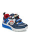 J CIBERDRON Kids Sneakers Anatomic with Scratch & Lights Blue