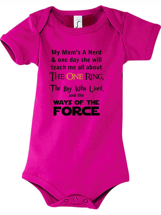 kirikoko My Mom Is A Nerd, Harry Potter, Lord of the Rings, Star Wars Short-Sleeved Fuchsia