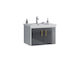 Martin Countertop with Sink L60xW47xH40cm White/anthracite