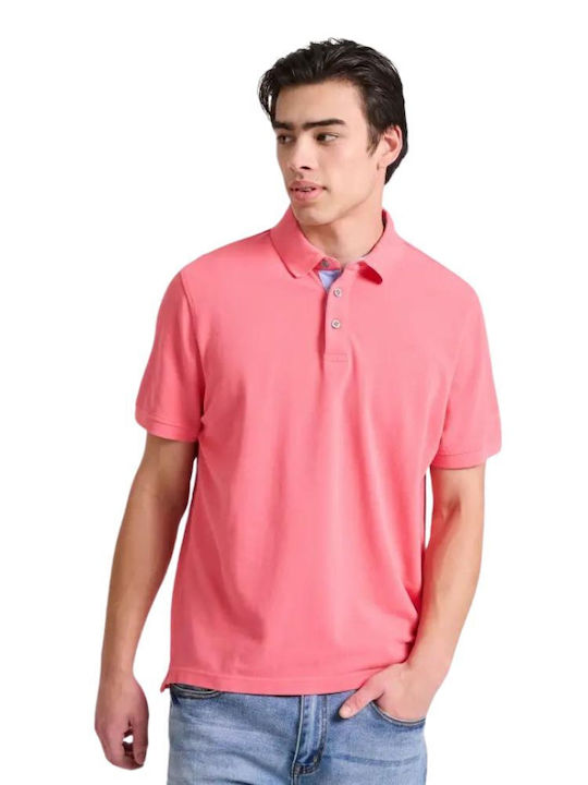 Funky Buddha Men's Blouse Polo Fuschia