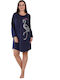 Vienetta Secret Winter Women's Nightdress Blue
