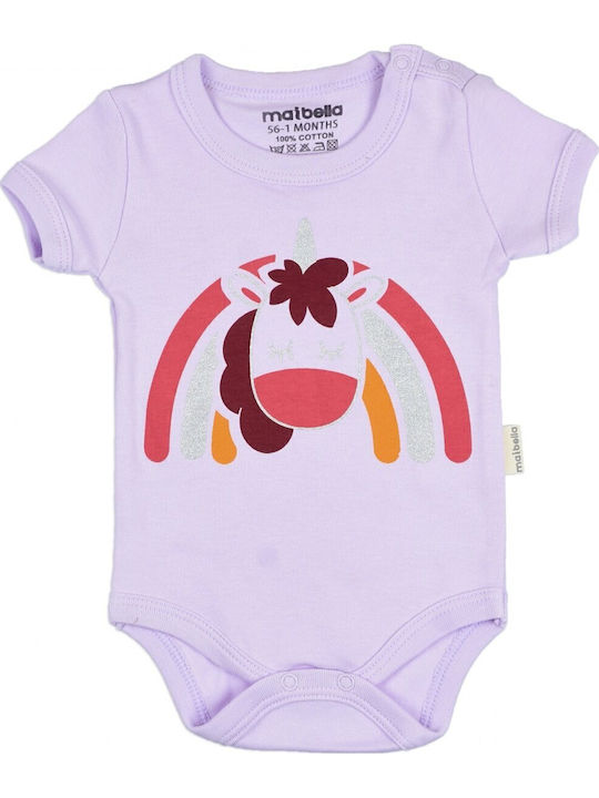 Maibella Kids Babystrampler Kurzärmelig Purple