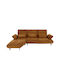 Eck Sofa Bett mit Linker Ecke Keramidi 283x188x100cm