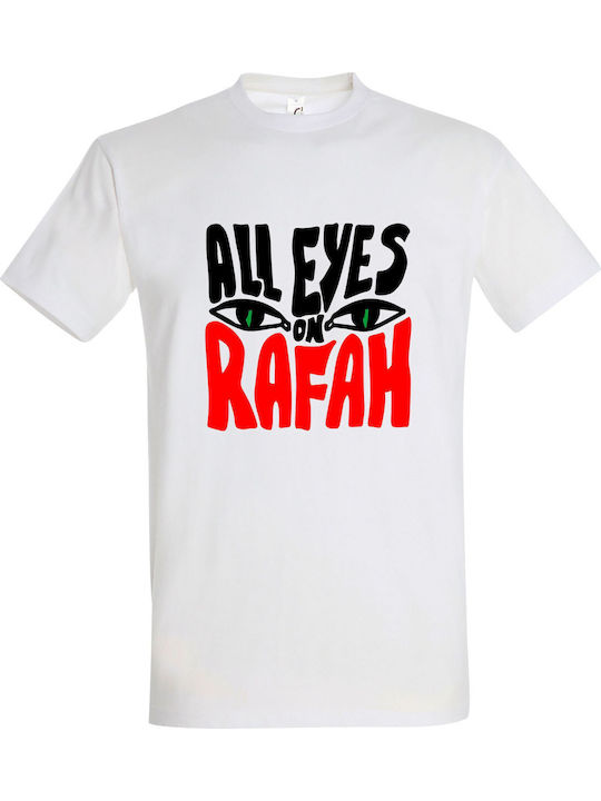 All Eyes On Rafah Gaza T-shirt White Cotton