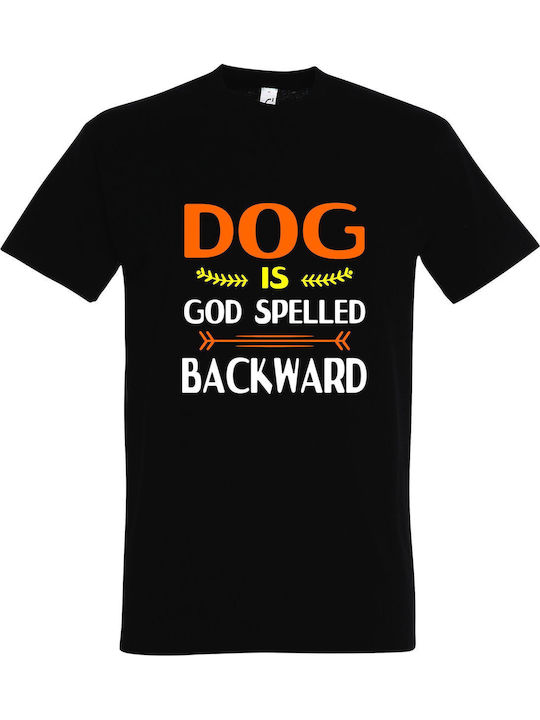 Dog Is God Spelled Backward T-shirt Black Cotton