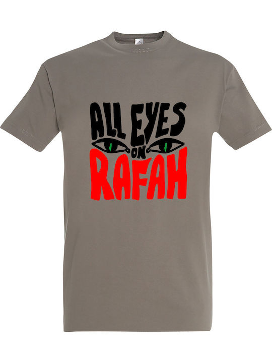 All Eyes On Rafah Gaza T-shirt Khaki Baumwolle