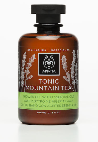 Apivita Tonic Mountain Tea Bubble Bath Gel with Aloe Vera with Essential Oils 300ml