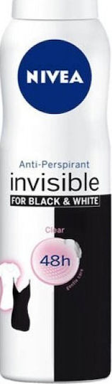 Nivea Invisible For Black & White Clear Anti-perspirant Αποσμητικό 48h σε Spray 150ml