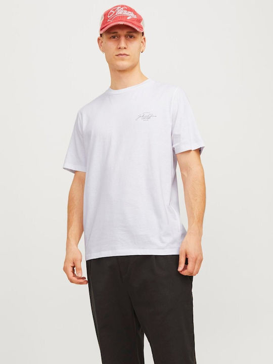 Jack & Jones Print Ανδρικό T-shirt Κοντομάνικο White