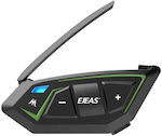 EJEAS Sistem de comunicare pentru motociclete cu un singur căști cu Bluetooth