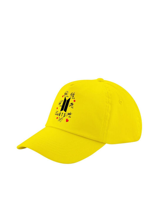 Koupakoupa Kids' Hat Jockey Fabric Bts Signs Yellow