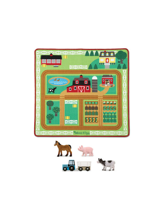 Melissa & Doug Playmat And Farm Barn Figurines Χαλάκι Δραστηριοτήτων Πολύχρωμο