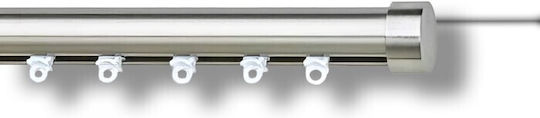 Anartisi Ilios Tapo One-Way Metallic Curtain Track Silver 240cm 513625-03