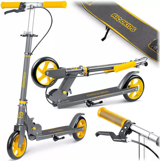 Ricokids Детски Ролери Сгъваеми 2 Колела За 3+ Години Сивожълт