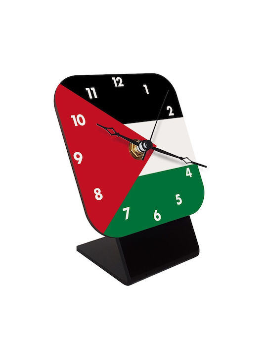 Koupakoupa Palestinian Flag Tabletop Clock with...