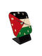 Koupakoupa Palestinian Flag Tabletop Clock Wooden KP_25623 Clock Desk Square Wood