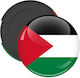 Palästinensische Flagge Runder Kühlschrankmagnet 5cm