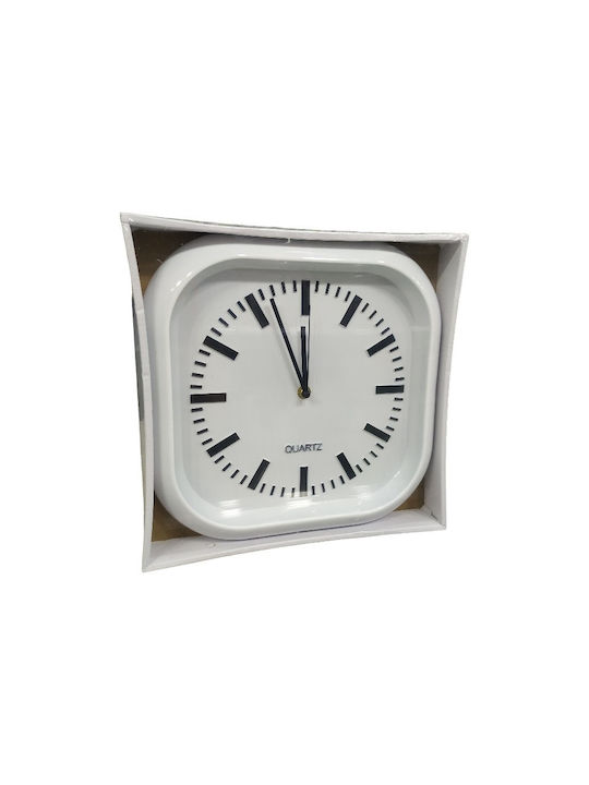 Wall Clock Plastic White Ø30cm