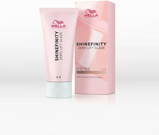 Wella Shinefinity Zero Lift Glaze Προσωρινή Βαφή Μαλλιών 09/05 Silk Blush 60ml