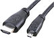 Raspberry Pi Cable HDMI male - micro HDMI male 1m Μαύρο